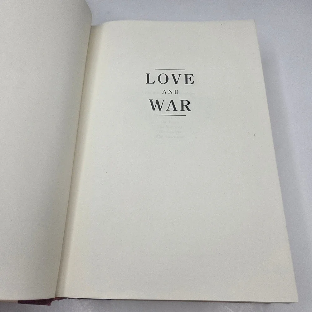 John Jakes Love and War Hardcover Book 1st Ed Civil War Fiction Maroon/Cream